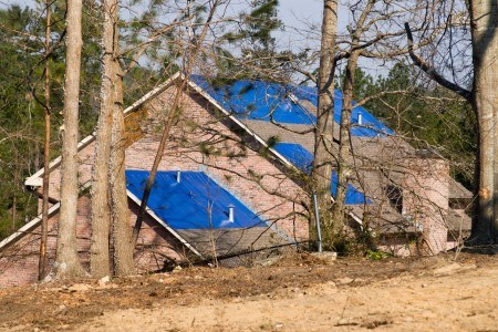 Emergency tarp repair